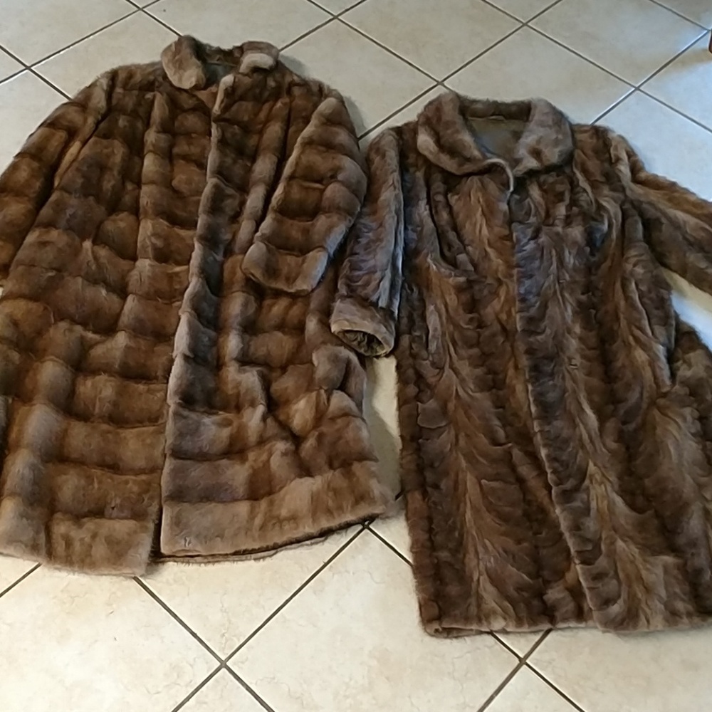 Mink coats the one on the right is in goid conditi